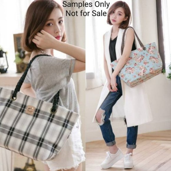 Waterproof Corgi Woven Tote Shoulder Bag - Picture 8 of 13